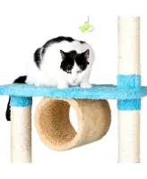 Armarkat Real Wood Cat Climber, Cat Jungle Tree With Platforms