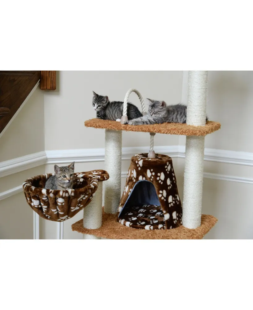 Armarkat Real Wood Cat Furniture, Pressed Wood Kitty Tower