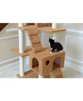 Armarkat 74" Multi-Level Real Wood Cat Tree With Scratching Posts