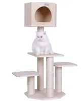 Armarkat 46" Real Wood Premium Scots Pine, Solid Wood Cat Tree