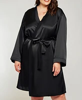 Plus Marina Lux Satin Robe Lingerie