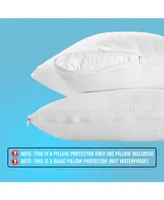 The Grand Poly-Cotton Zippered Pillow Protector - 200 Thread Count - Protects Against Dust, Dirt, and Debris - King Size