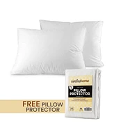 Maxi 2 Pack Cotton Pillow Protector and Pillows Set 2 Pack