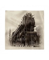 Ambesonne Steam Engine Set of 4 Napkins, 12" x 12"