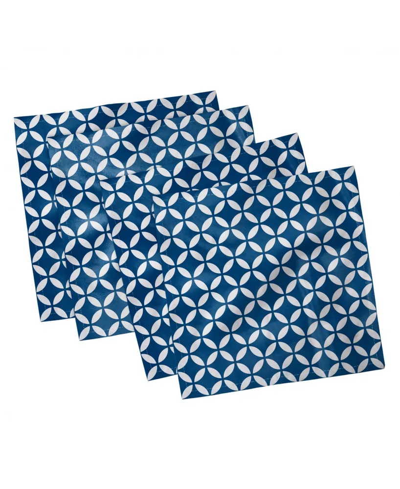 Ambesonne Circles Set of 4 Napkins, 12" x 12"