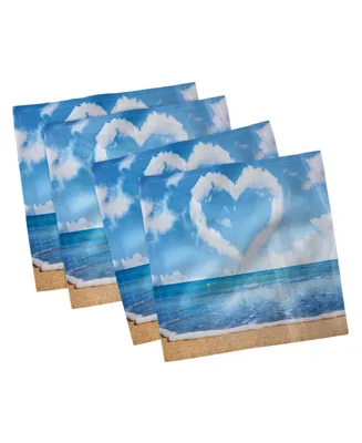 Ambesonne Valentines Day Set of 4 Napkins