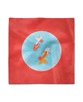 Ambesonne Goldfish Set of 4 Napkins, 12" x 12"