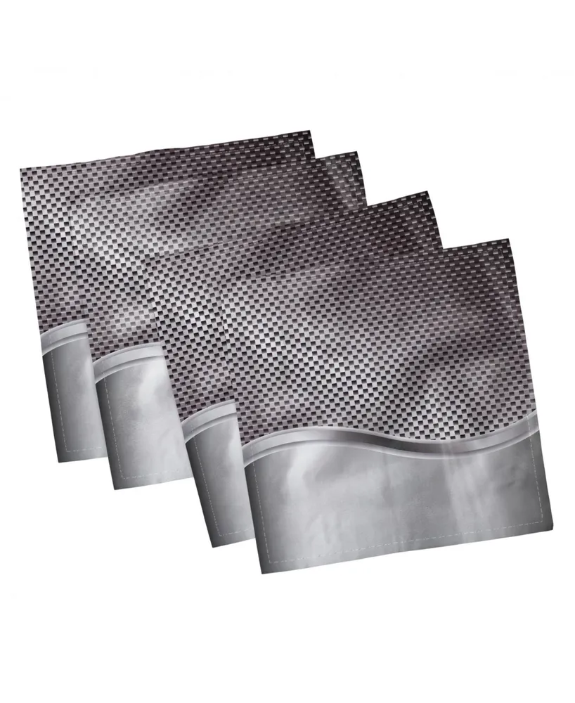 Ambesonne Swirl Modern Set of 4 Napkins, 18" x 18"