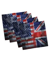 Ambesonne Union Jack Set of 4 Napkins, 18" x 18"