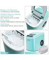 Costway Portable Compact Electric Ice Maker Machine Mini Cube