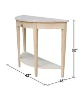 International Concepts Half Moon Console Table