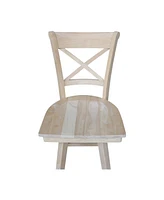 International Concepts Charlotte Counter Height Stool with Swivel and Auto Return