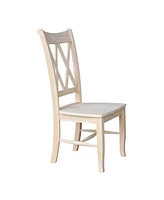 International Concepts Double X-Back Chairs, Set of 2