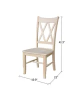 International Concepts Double X-Back Chairs, Set of 2