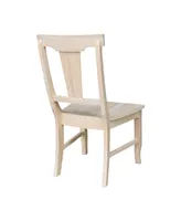 International Concepts Panel Back Chairs, Set of 2