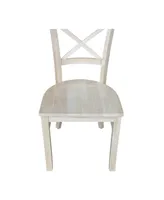 International Concepts Charlotte X-Back Chairs, Set of 2