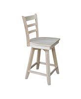International Concepts Emily Counter Height Stool with Swivel and Auto Return