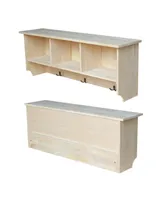 International Concepts Wall Shelf Unit with Storage