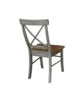 International Concepts X-Back Chair with Solid Wood Seat