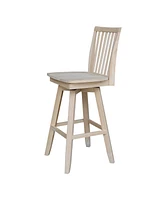 International Concepts Mission Bar Height Stool with Swivel and Auto Return