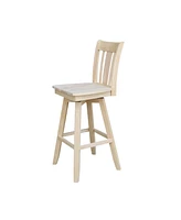 International Concepts San Remo Bar Height Stool with Swivel and Auto Return