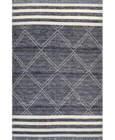 Nuloom Simone Roberge Diamonds Blue Outdoor Area Rug