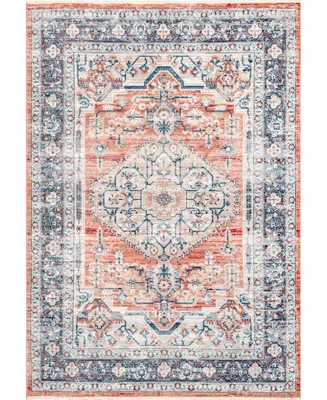 nuLoom Selina Zara Medallion Orange 5'3" x 7'3" Area Rug