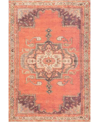 nuLoom Collina Patia Medallion Printed Rust 5'3" x 7'7" Area Rug