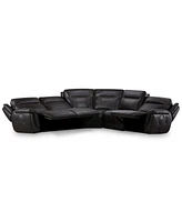 Lenardo 5-Pc. Leather Sectional with Power Motion Recliners