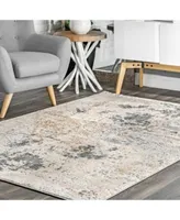 Nuloom Terra Contemporary Motto Abstract Beige Area Rug