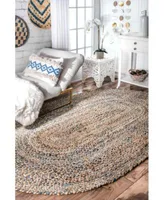 Nuloom Dune Road Hand Braided Eliz Blue Area Rug