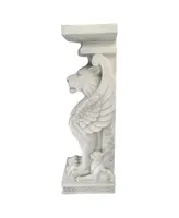 Design Toscano Trapezophoron Sculptural Winged Lion Pedestal