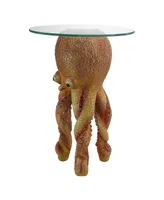 Design Toscano Ollie, the Octopus Glass Topped Sculptural Table