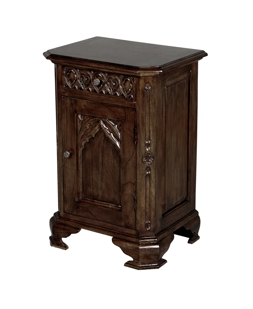 Design Toscano Queensbury Inn Gothic Revival Bedside Table