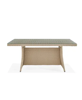 Alaterre Furniture Canaan All-Weather Wicker Outdoor Cocktail Table