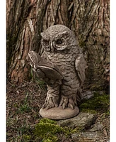 Campania International Scholarly Owl Garden Statue