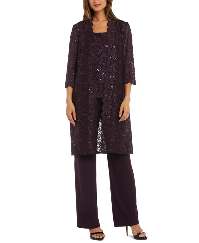 R & M Richards Plus Size Embellished Layered-Look Pantsuit