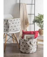 Design Imports Polyester Bin Ikat Stone Rectangle Large