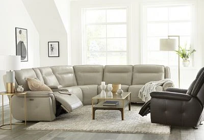 Lenardo Leather Sectional Power Motion Recliner Collection Created For Macys