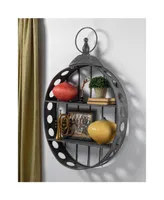 Design Toscano Wall Pocket Watch Sculptural Metal Curio Shelves