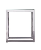 Southern Enterprises Arabelle Square Glass Top End Table