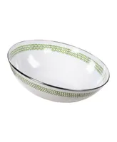 Golden Rabbit Scallop Enamelware Catering Bowl