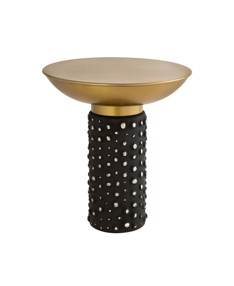 Tov Furniture Blaze Glass and Brass Side Table