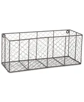 Design Imports Vintage like Wall Mount Chicken Wire Basket Set of 2