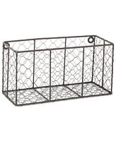 Design Imports Small Wall Mount Chicken Wire Basket Set of 2