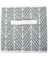 Design Imports Non-woven Polyester Cube Herringbone Square Set of 2