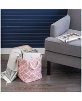 Design Imports Polyester Bin Lattice Rectangle Medium