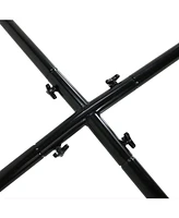 Steel Hammock Chair X-Stand - 250-Pound Capacity - For Indoor or Outdoor Use - Black Powder-Coated Finish