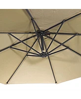 10-Foot Offset Umbrella with Cross Base