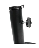 18-Inch Cast Iron Patio Umbrella Base - Heavy-Duty Round Metal Outdoor Market Umbrella Stand - 24 lbs - Black